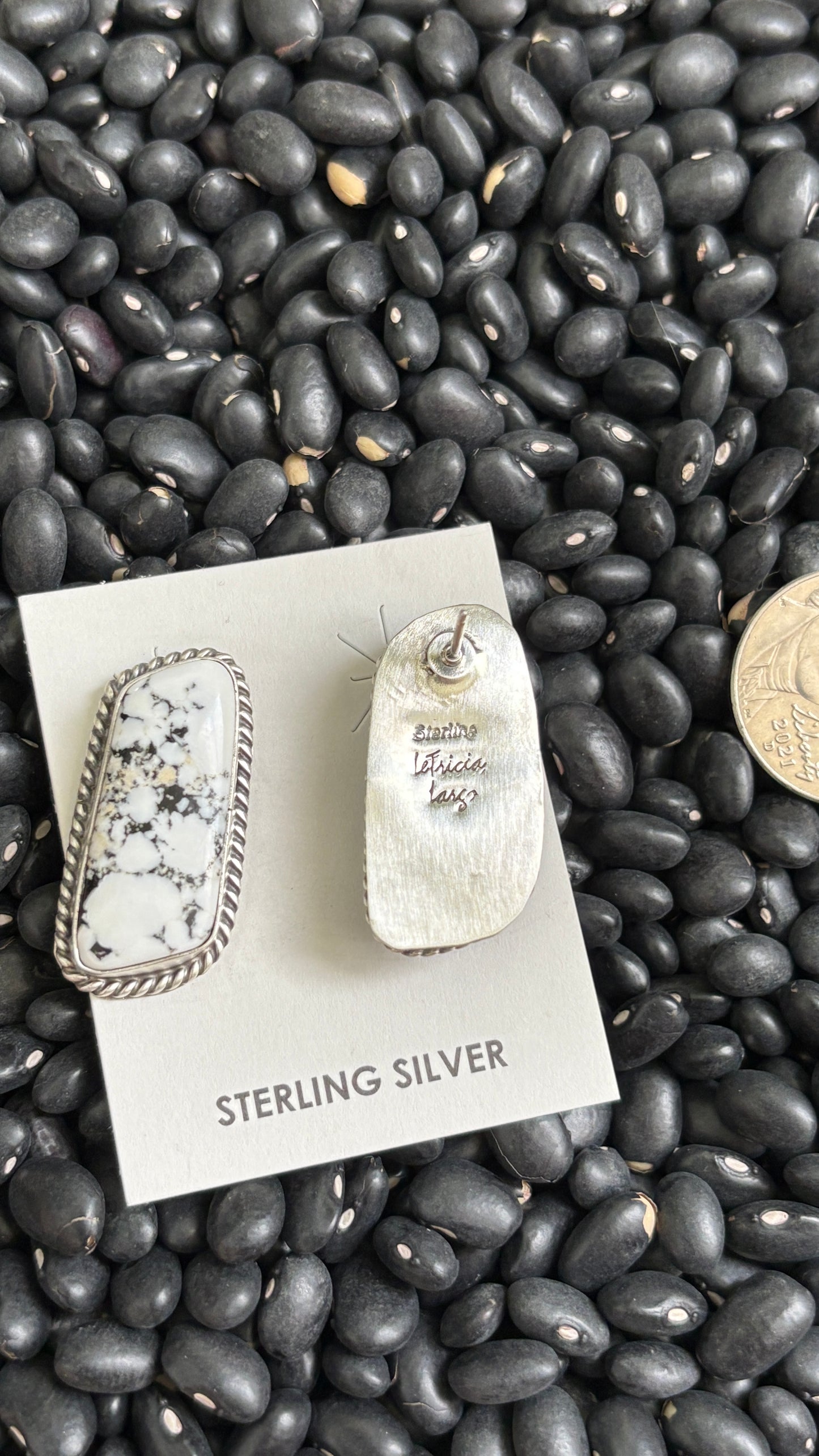 WHITE BUFFALO STATEMENT EARRINGS BY LETRICIA LARGO