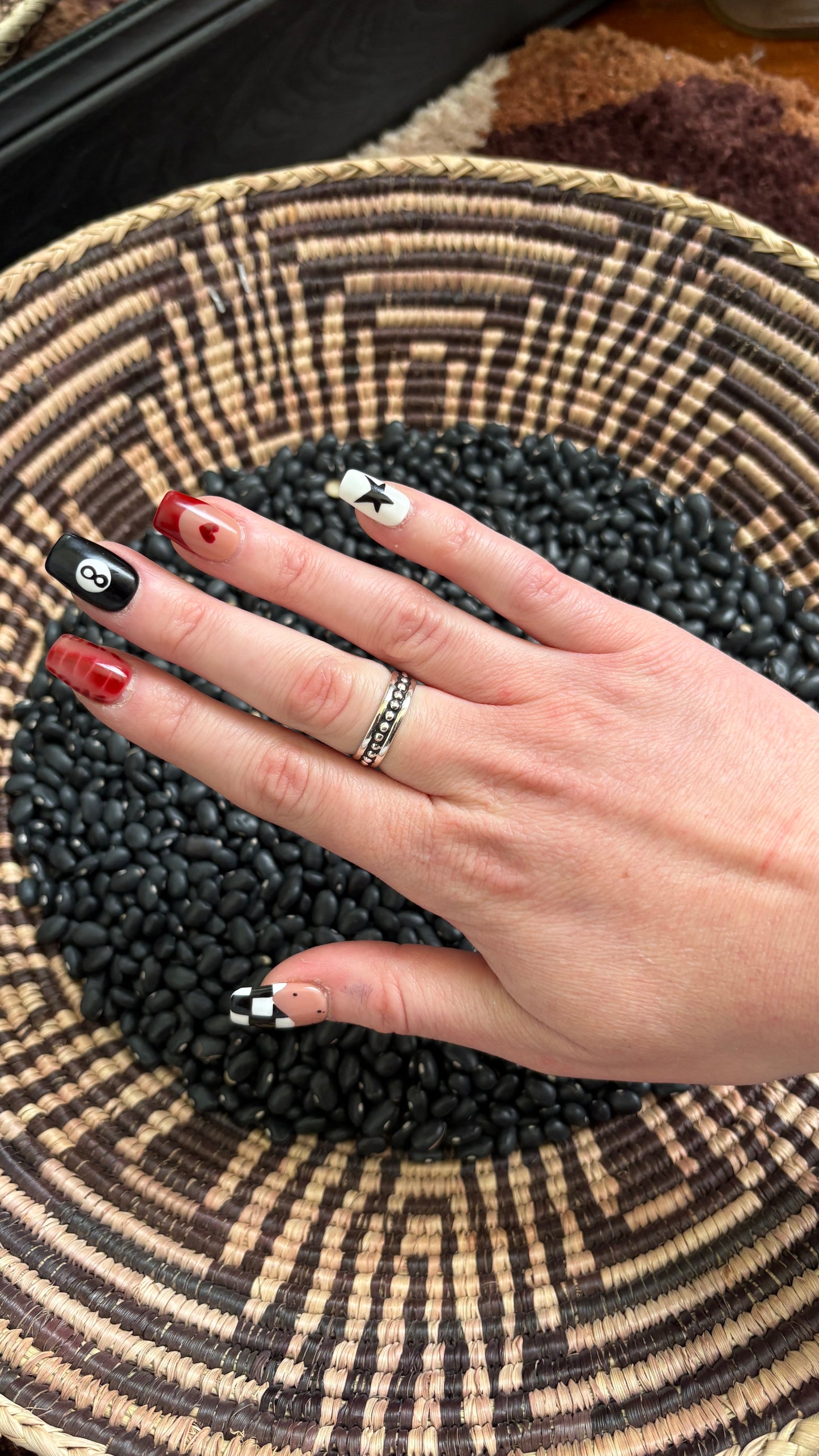 3MM BALL BAND RING - 6MM WIDE BAND