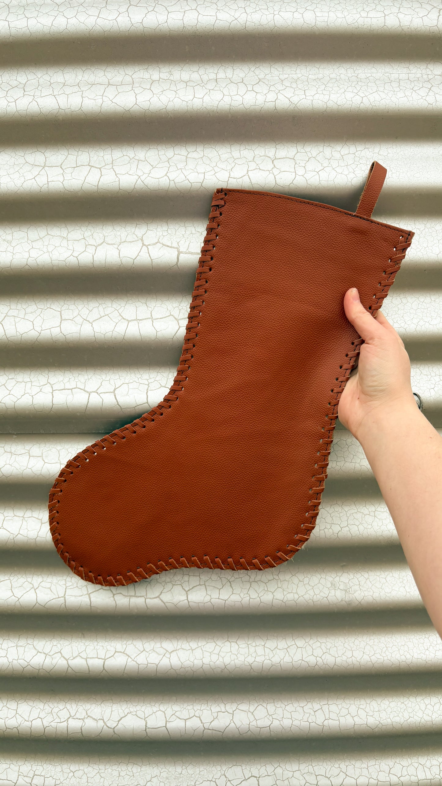 TAN COWHIDE STOCKING