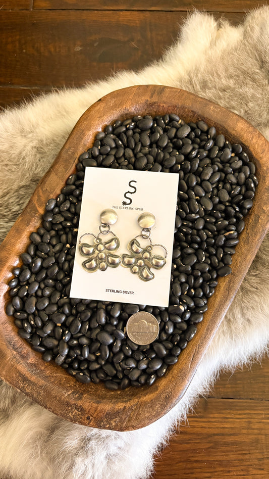 SILVER BUTTERFLY MINI DANGLE EARRINGS