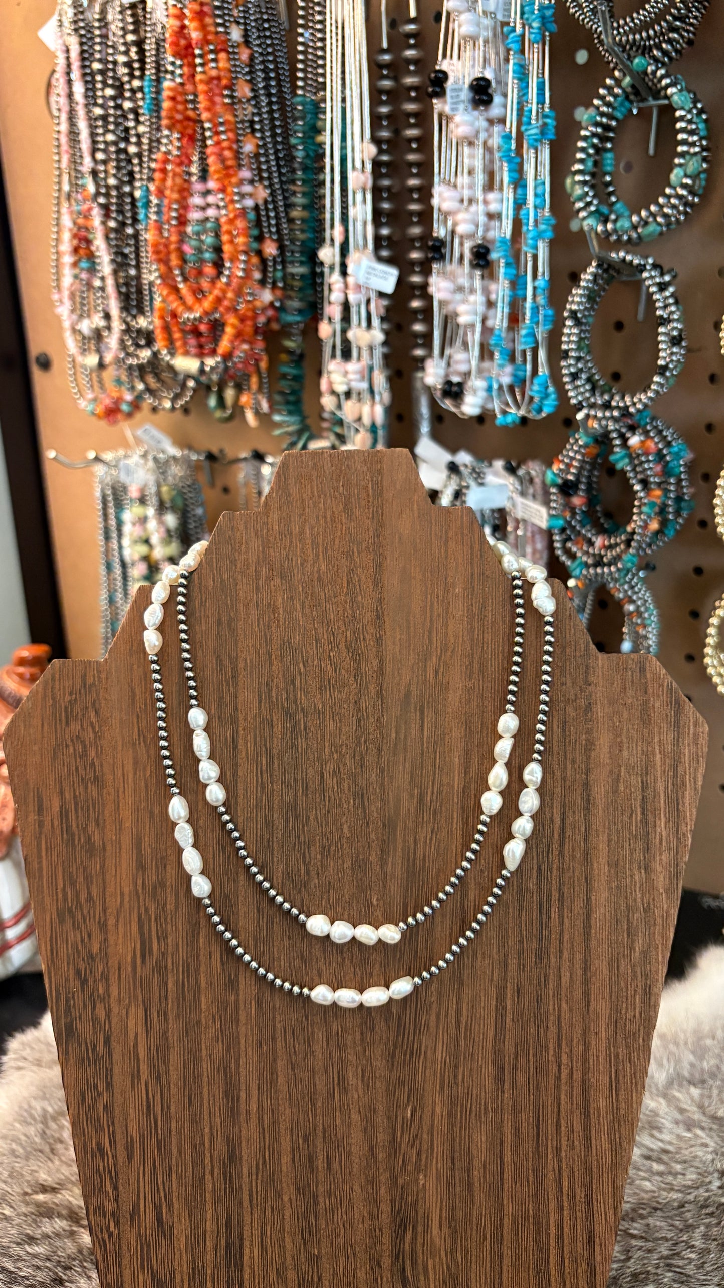 FRESHWATER PEARL STERLING SILVER PEARL NECKLACE