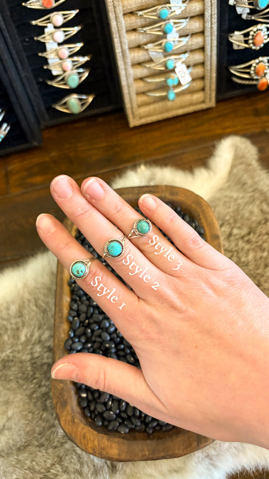 KINGMAN TURQUOISE SPLIT BAND RING BY ESTHER WHITE