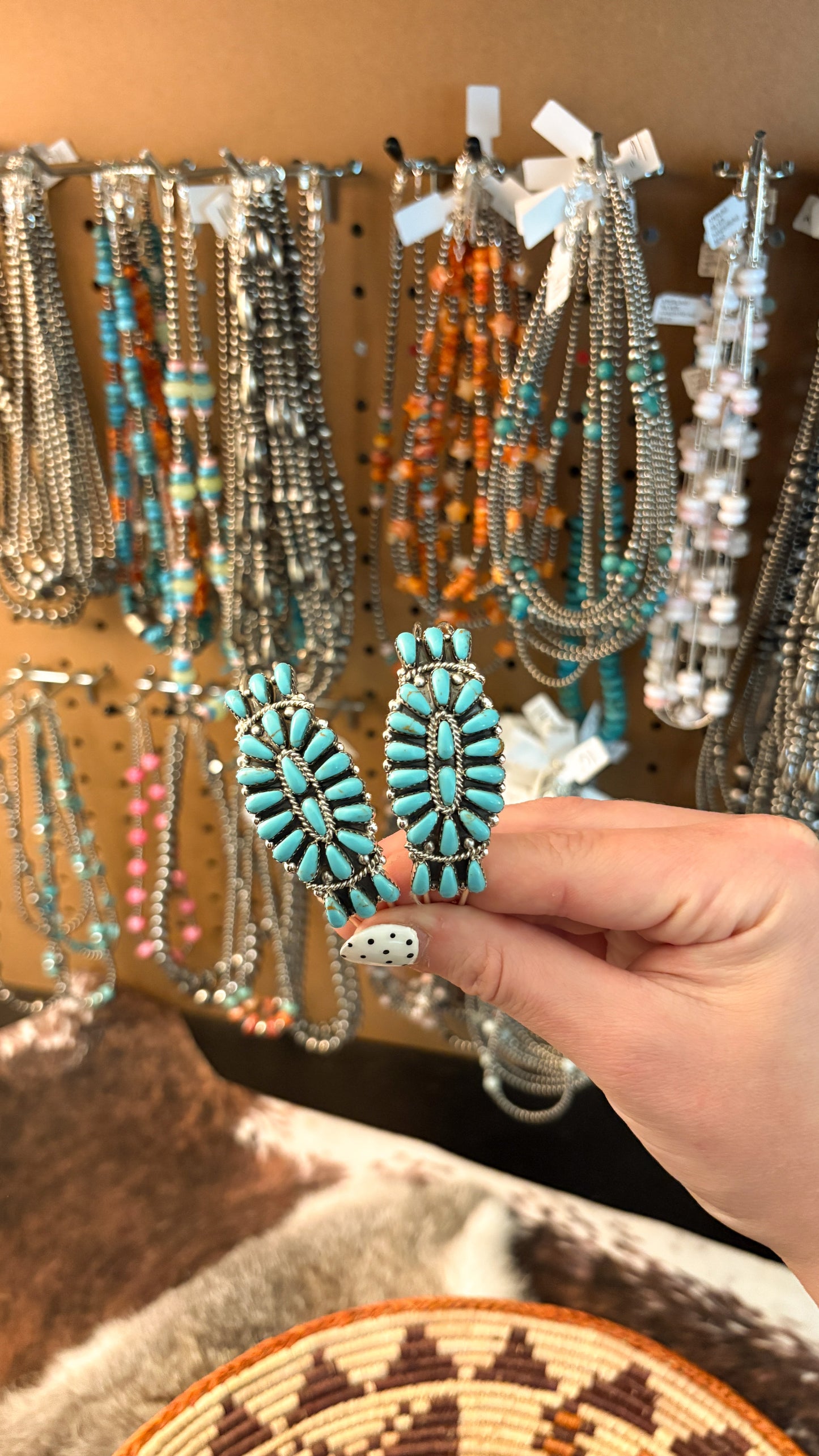 OVAL TURQUOISE CLUSTER CUFF BY ROSANA WILLIAMS