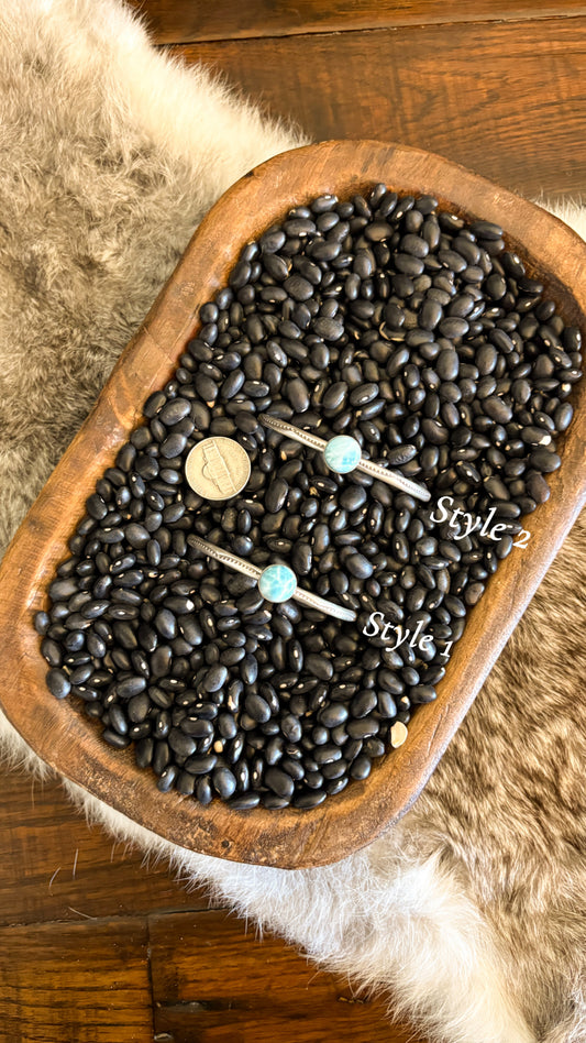 WHITE WATER TURQUOISE STAMPED CUFF