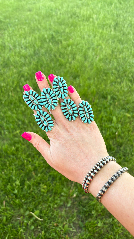 TURQUOISE CLUSTER RING BY JULIANA WILLIAM