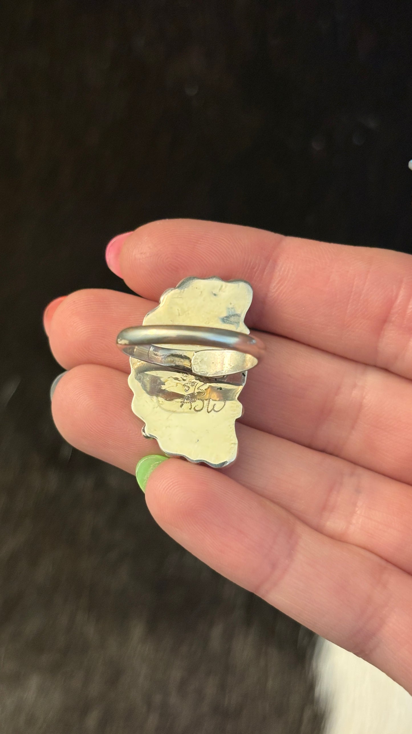 KINGMAN TURQUOISE HALF CLUSTER RING BY ALICIA WILSON