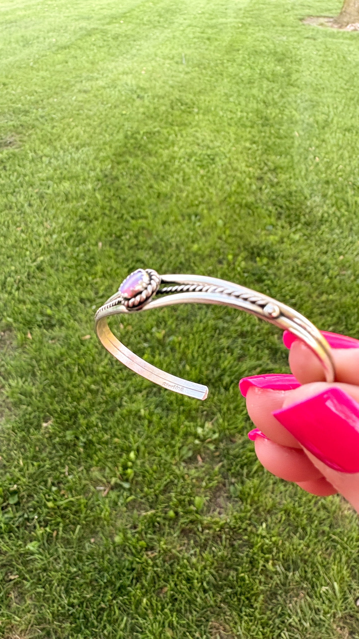 PINK OPAL BABY CUFF