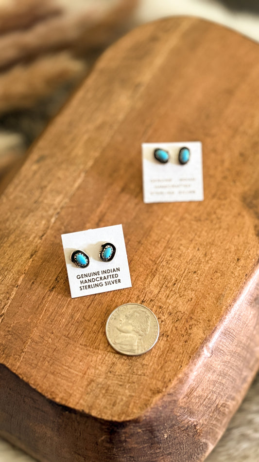 TURQUOISE SHADOWBOX STUDS