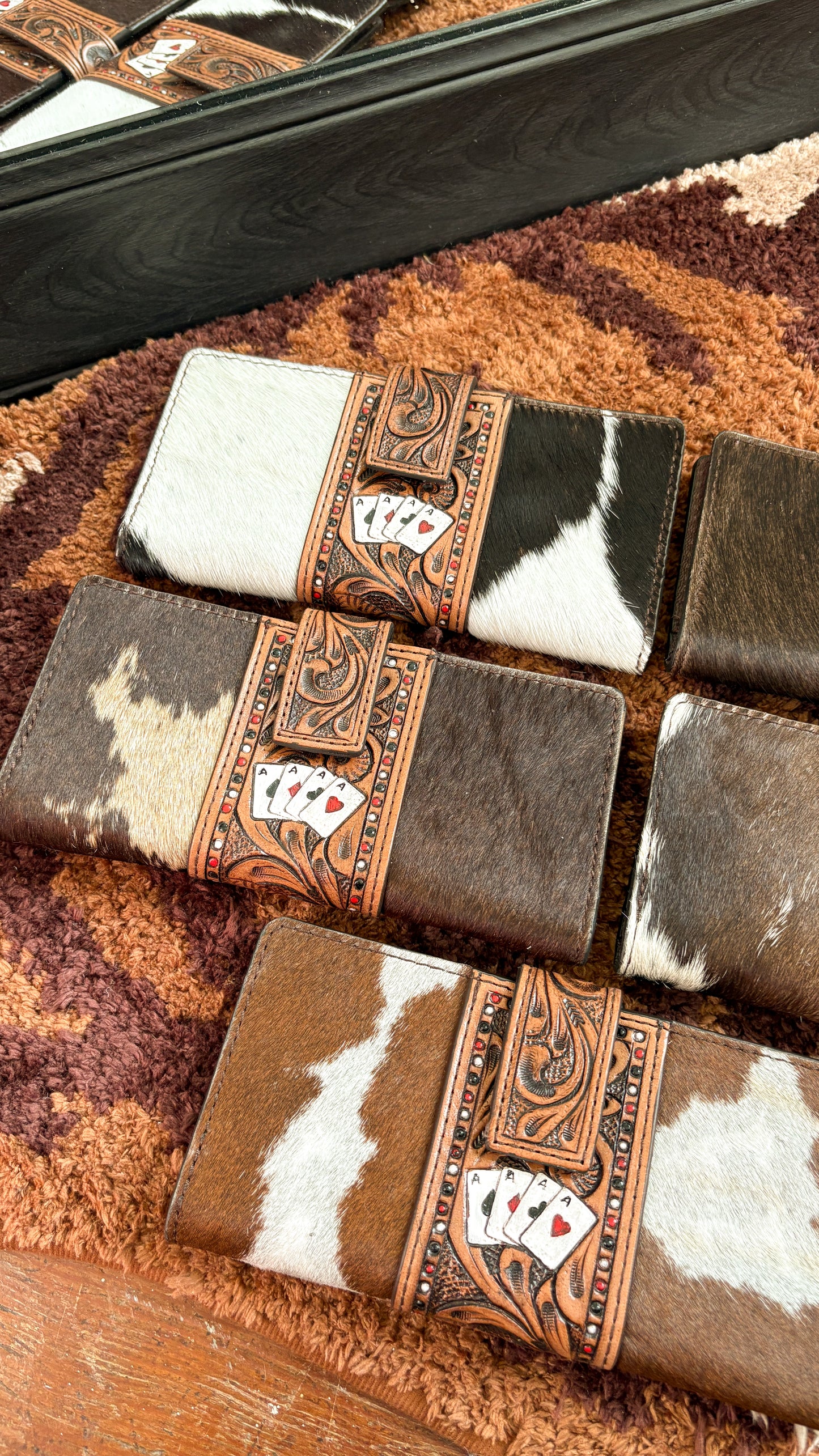 COWHIDE CARDS WALLET