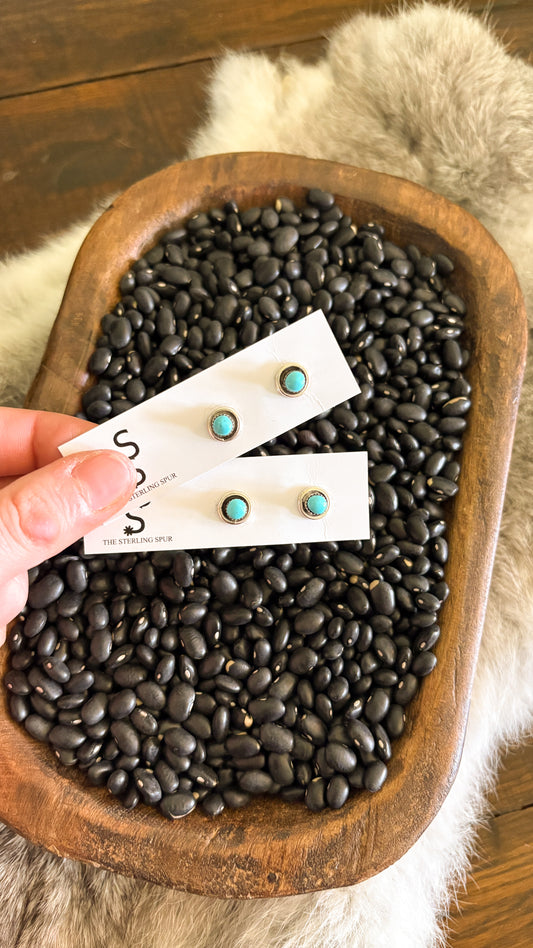 TURQUOISE POST EARRINGS BY MARY ANN NEHA