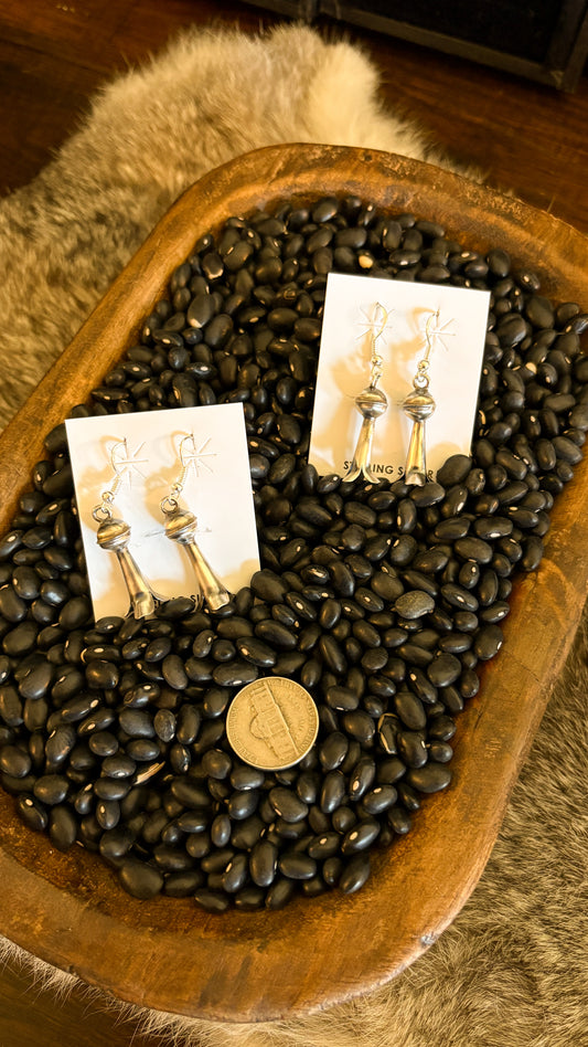 SILVER SQUASH DANGLE EARRINGS