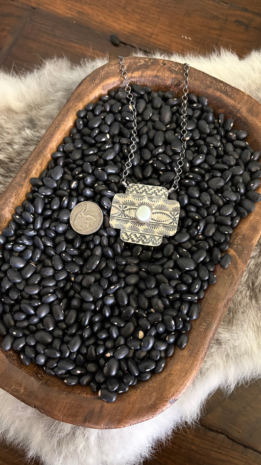 PALOMINO TURQUOISE STAMPED NECKLACE