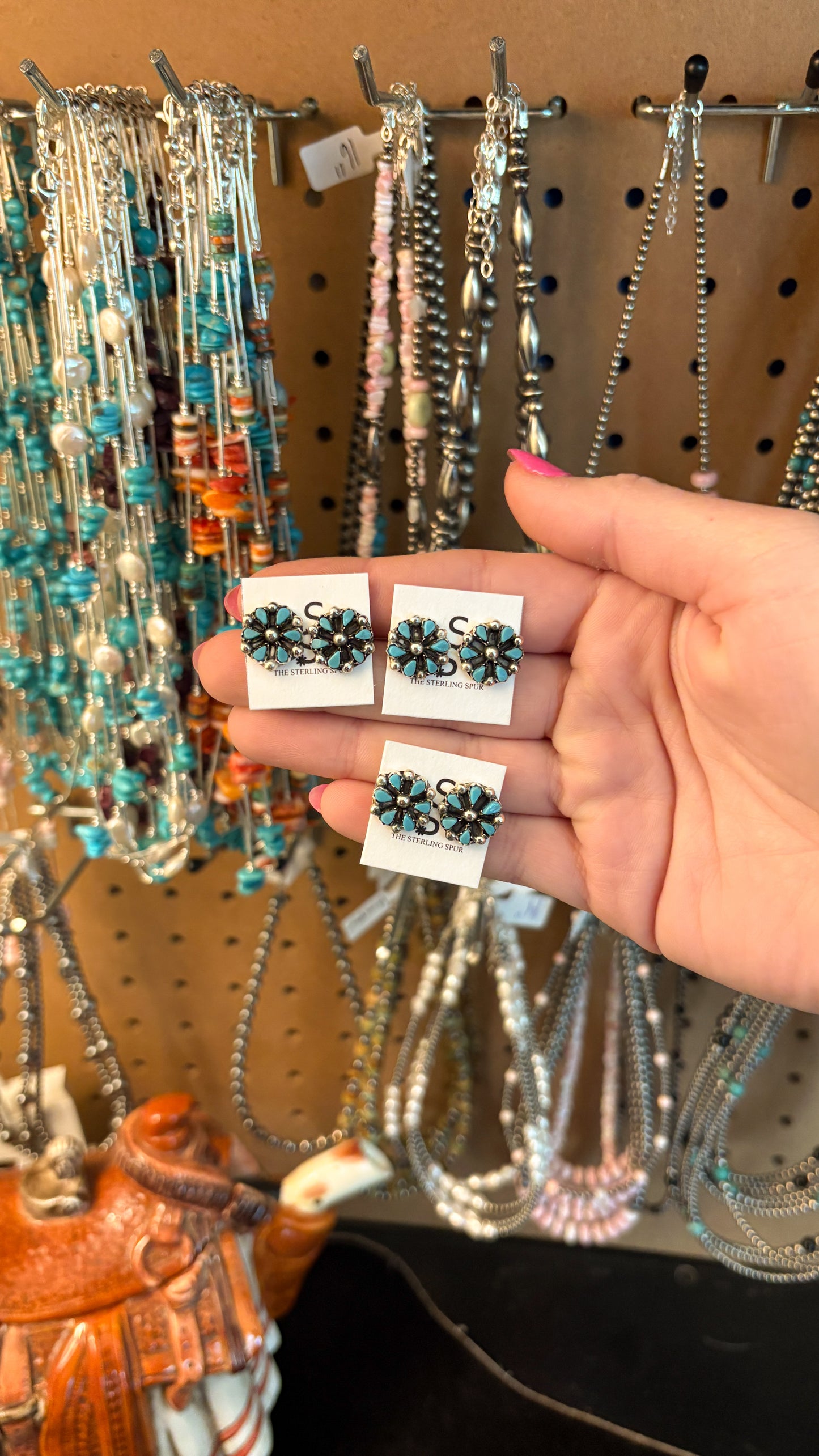 MINI TURQUOISE CLUSTER EARRINGS BY TRICIA LEEKITY