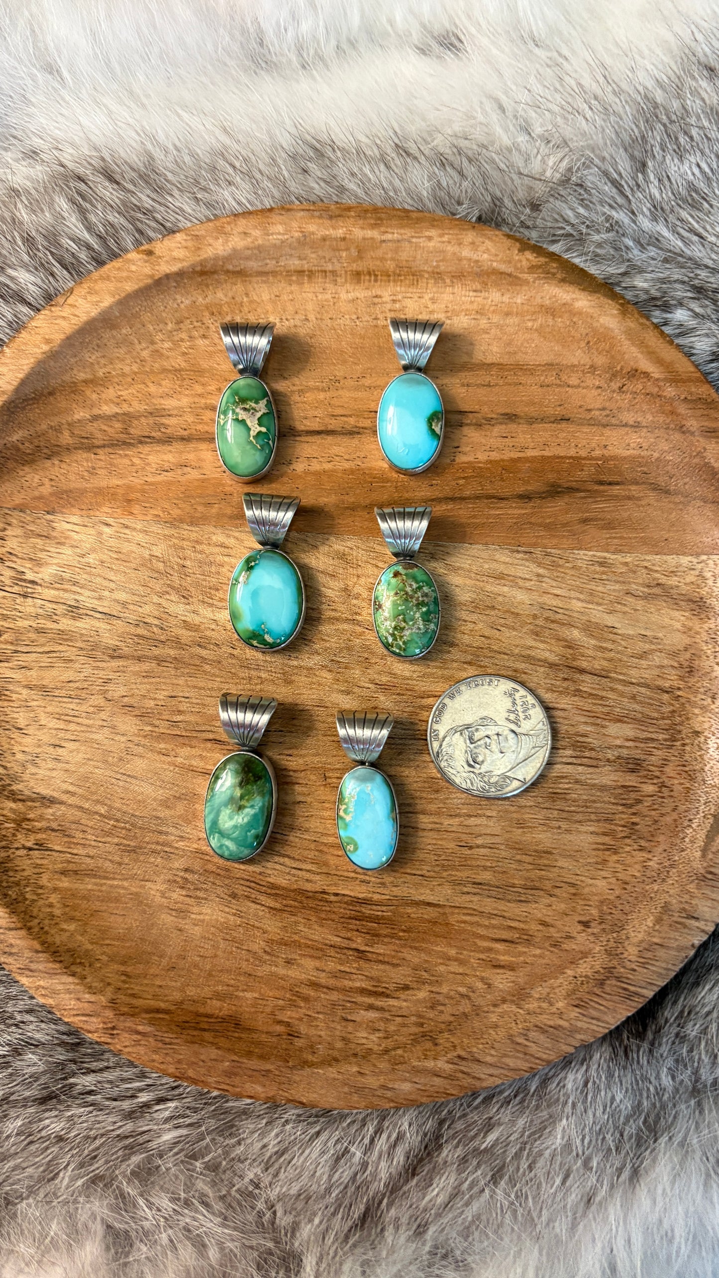 SONORAN GOLD TURQUOISE PENDANT BY ADELARAE YAZZIE