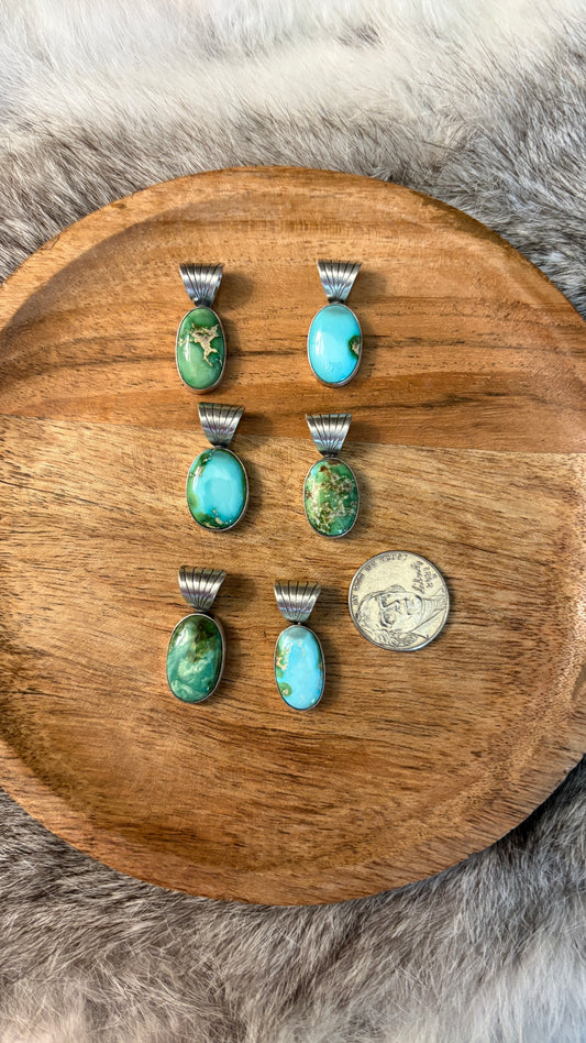 SONORAN GOLD TURQUOISE PENDANT BY ADELARAE YAZZIE