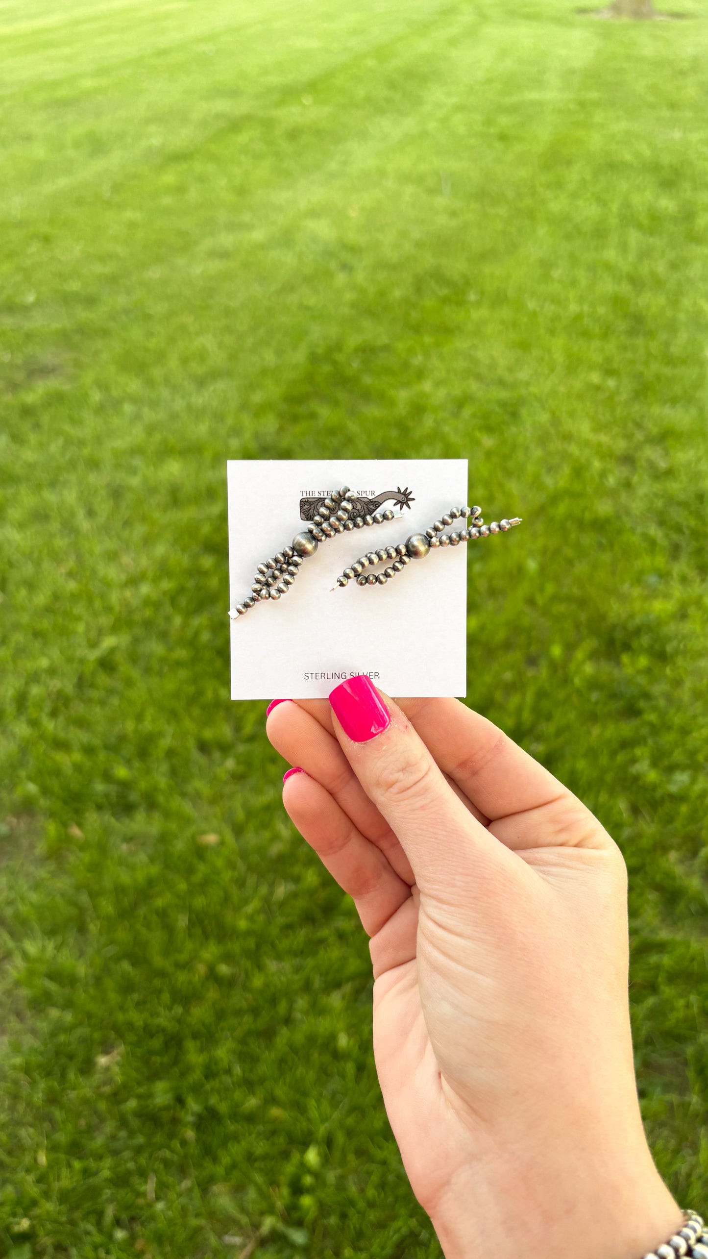 STERLING SILVER PEARL BOW EARRINGS