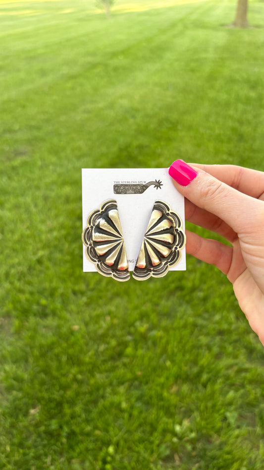 HALF CONCHO EARRINGS