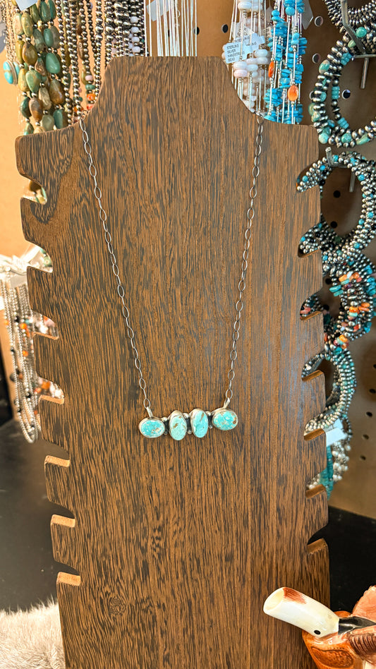 4 STONE DRY CREEK TURQUOISE NECKLACE BY ELLA PETERS