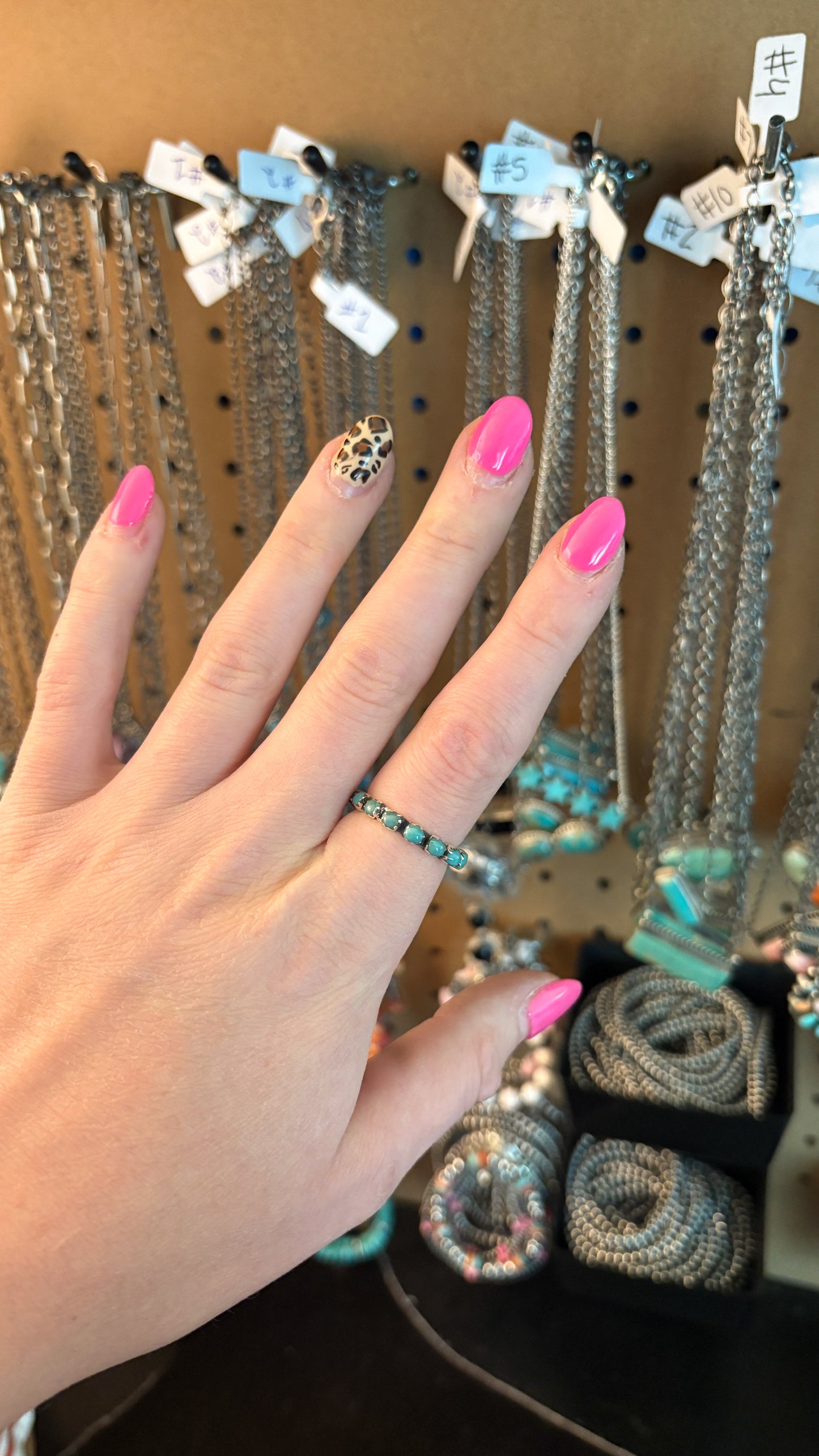 TURQUOISE ETERNITY STACKER RING