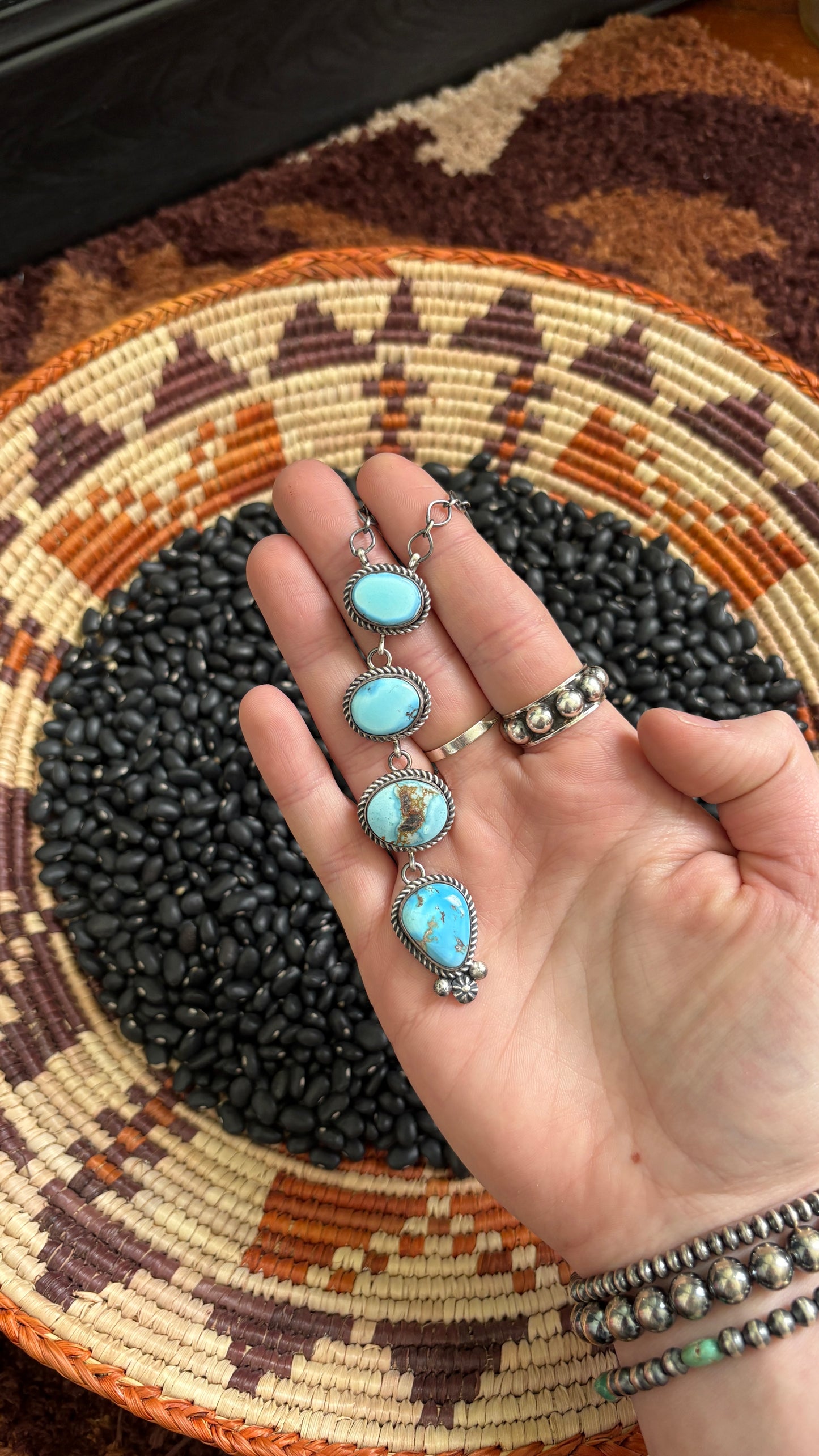 GOLDEN HILLS TURQUOISE LARIAT - #2