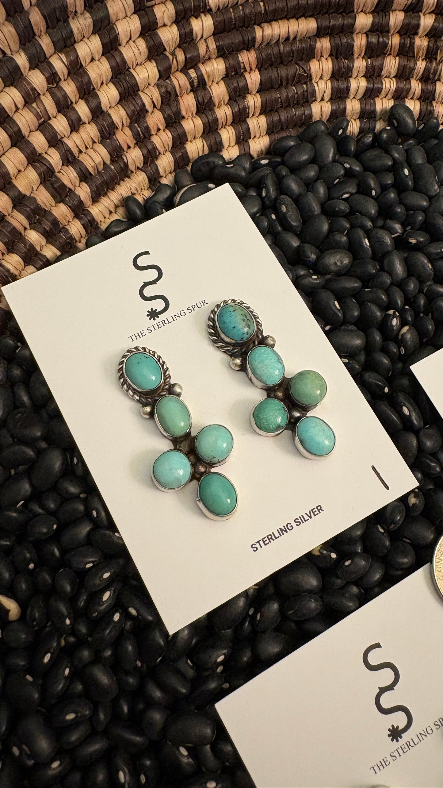 CLOUD MOUNTAIN TURQUOISE STATEMENT EARRINGS BY WILSON DAWES