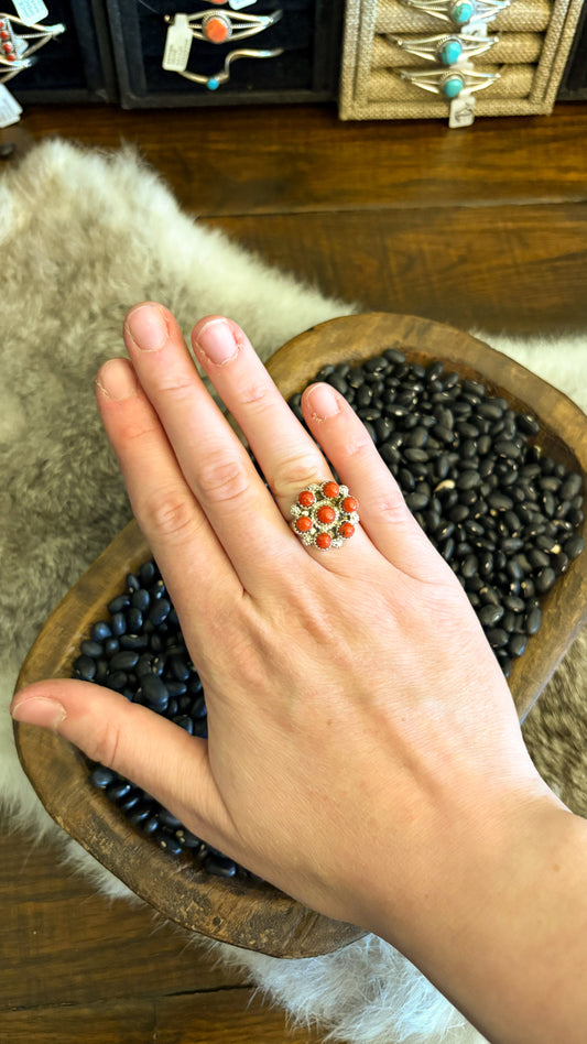 CORAL CLUSTER RING