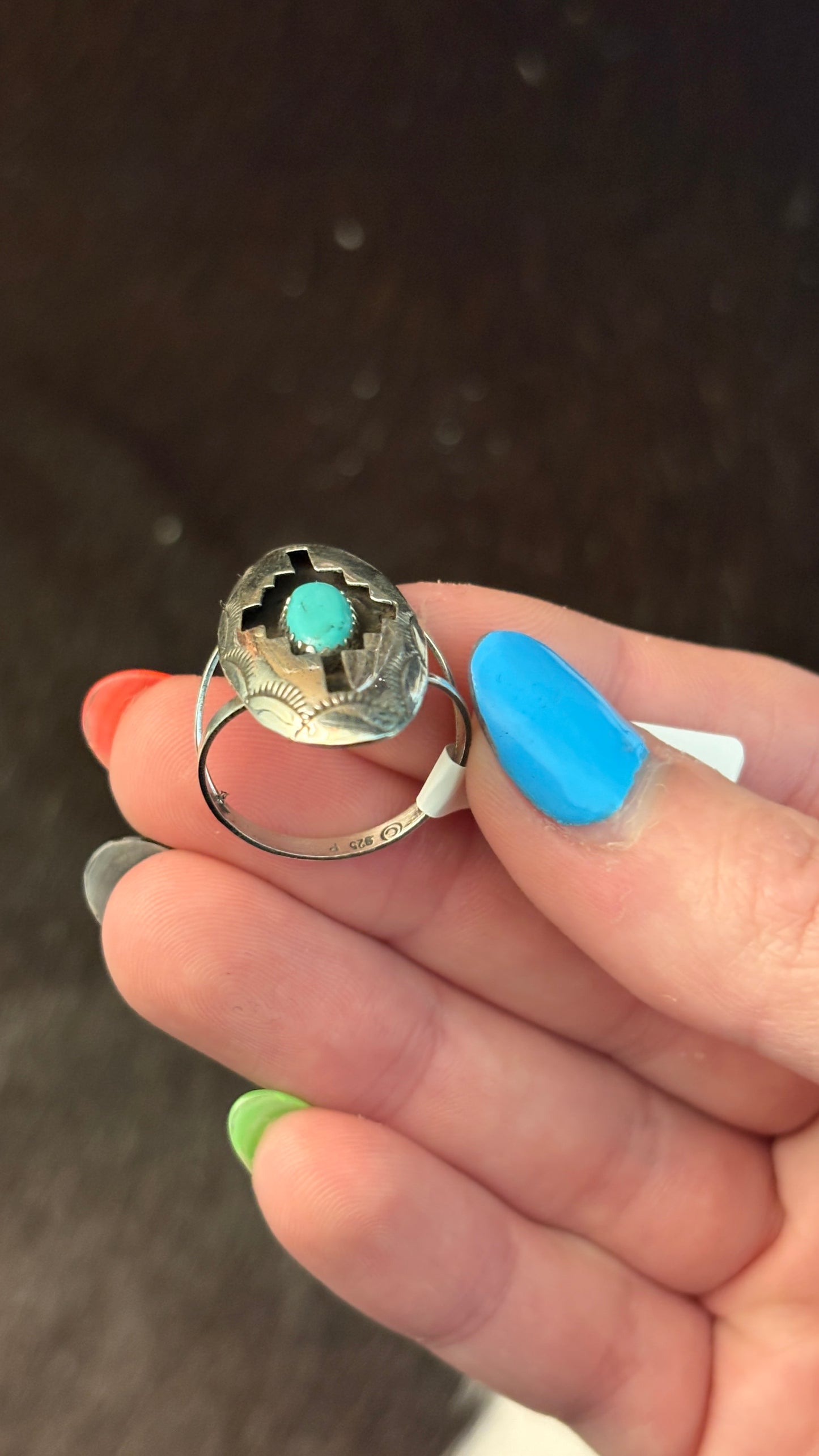 KINGMAN TURQUOISE SHADOWBOX RING BY FELIX PERRY