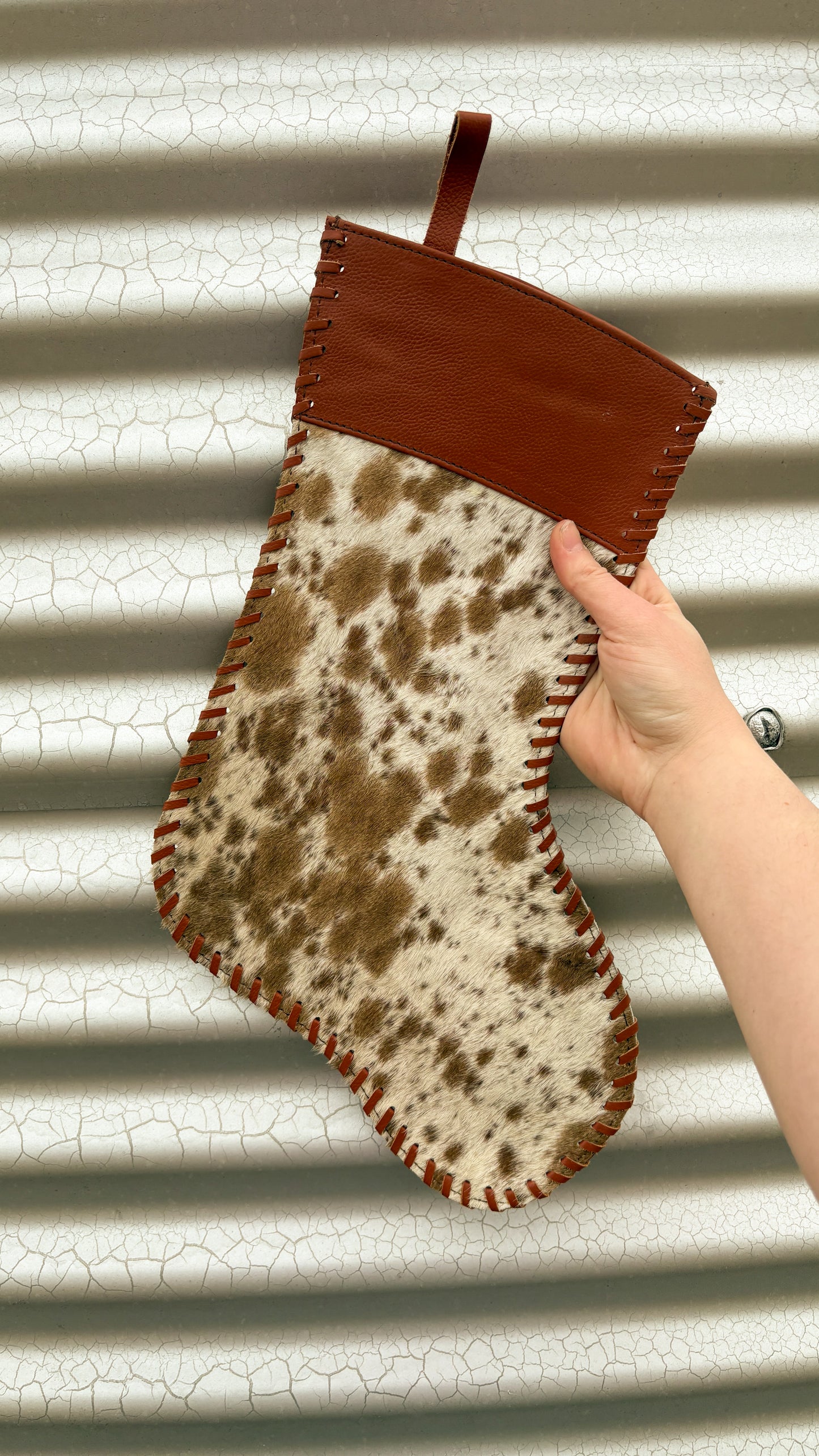 TAN COWHIDE STOCKING