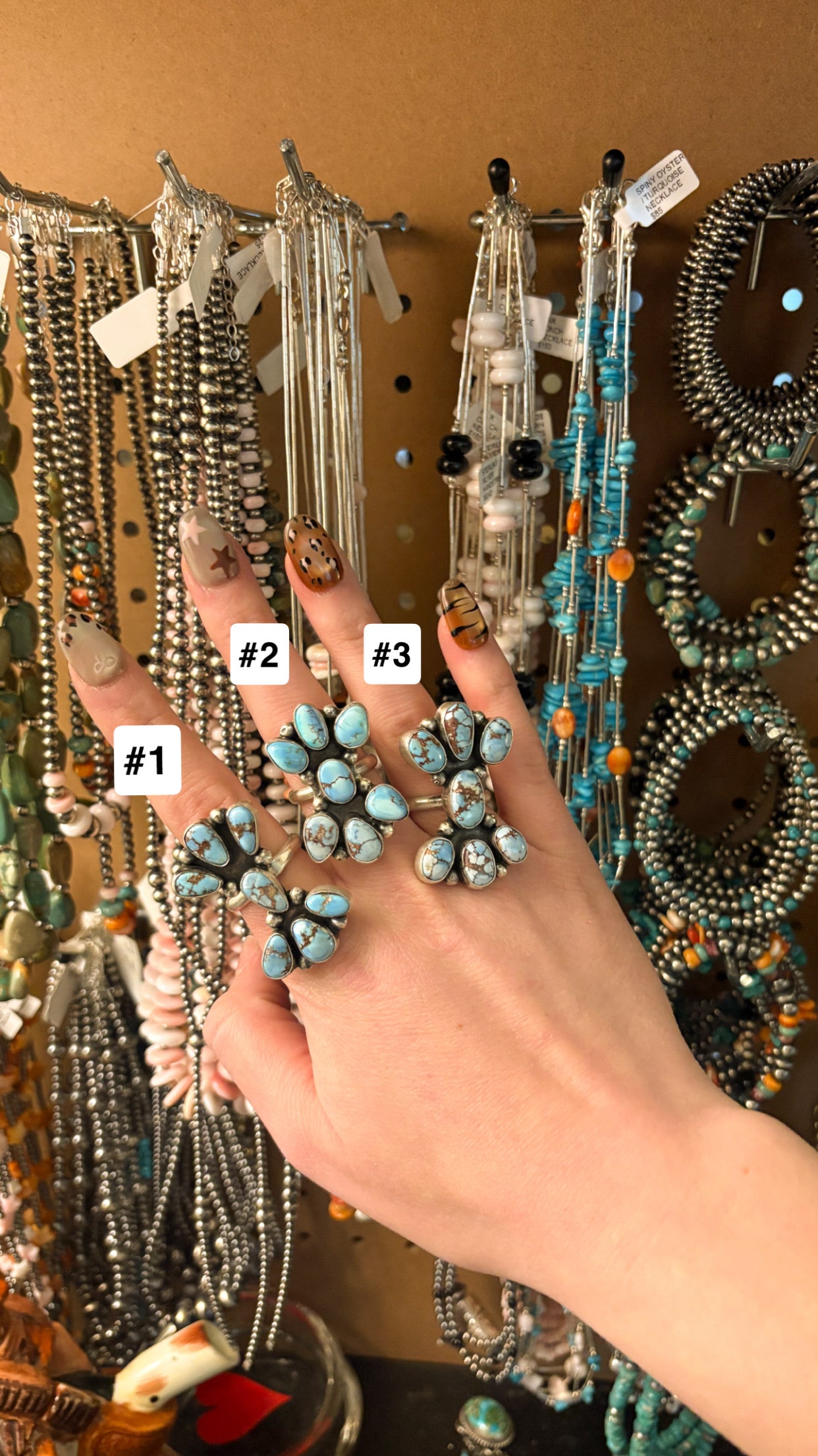 GOLDEN HILLS TURQUOISE ADJUSTABLE CLUSTER RING
