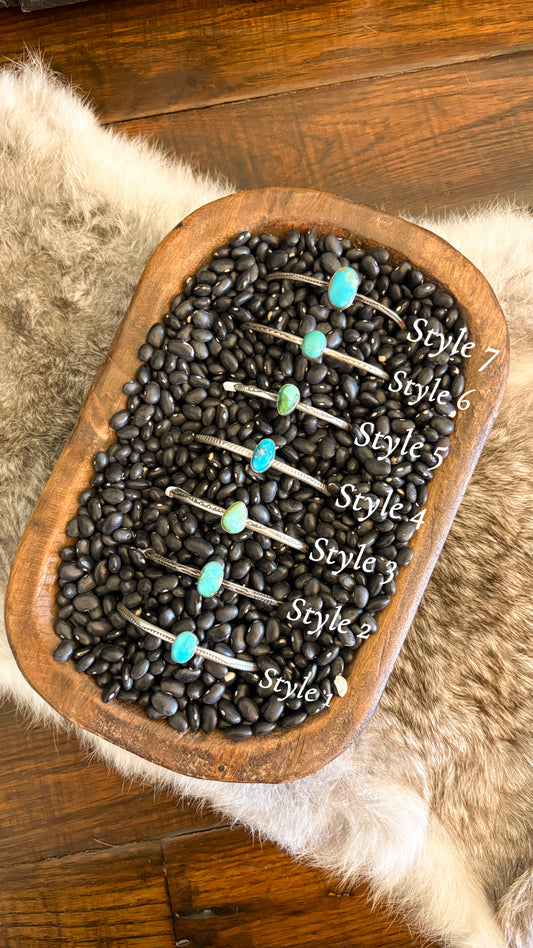 STAMPED TURQUOISE CUFF