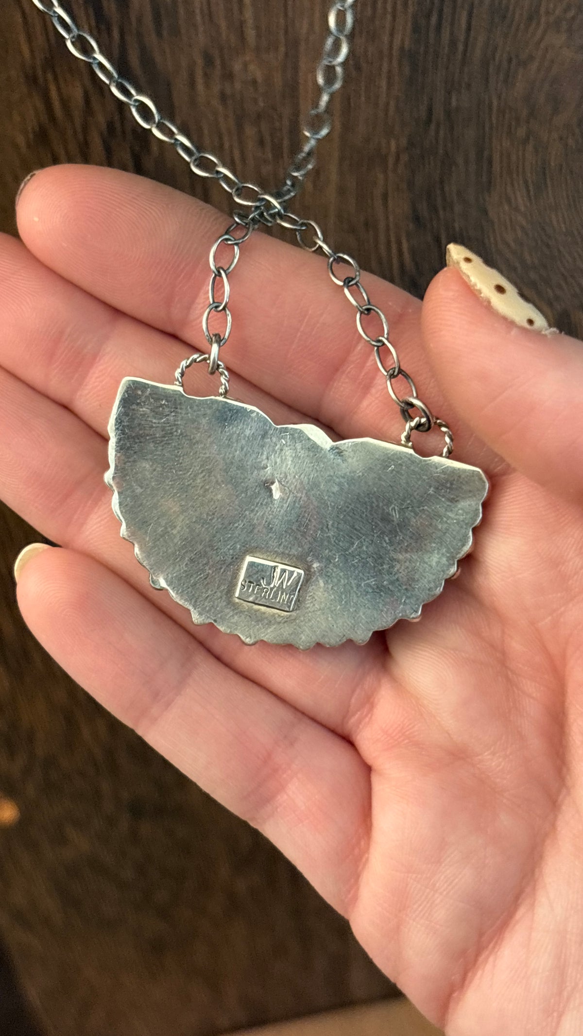 BLUE TURQUOISE HALF CLUSTER NECKLACE *DEFECT*