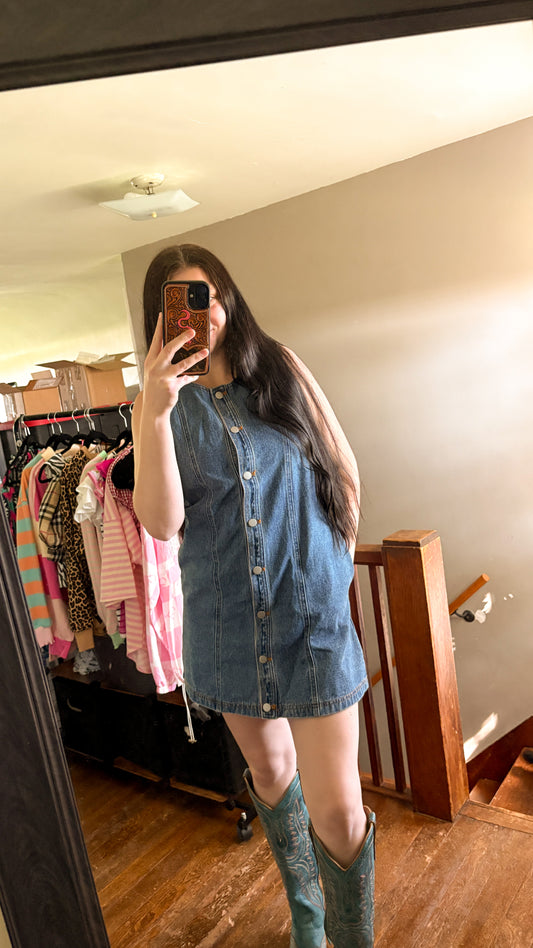 DENIM MINI DRESS