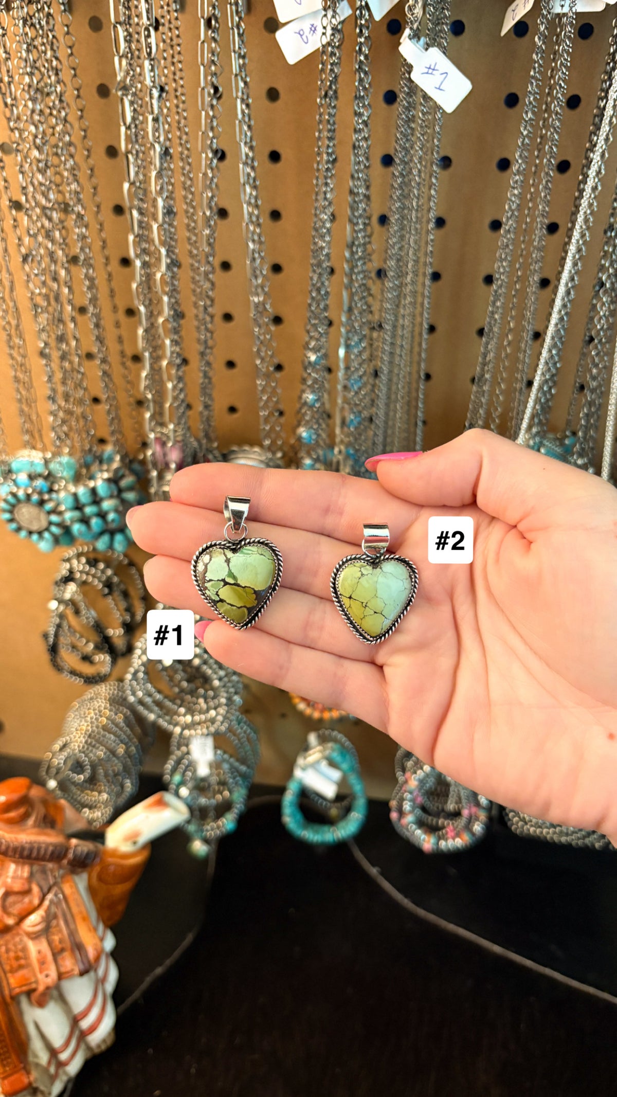 BLACKJACK TURQUOISE HEART PENDANT