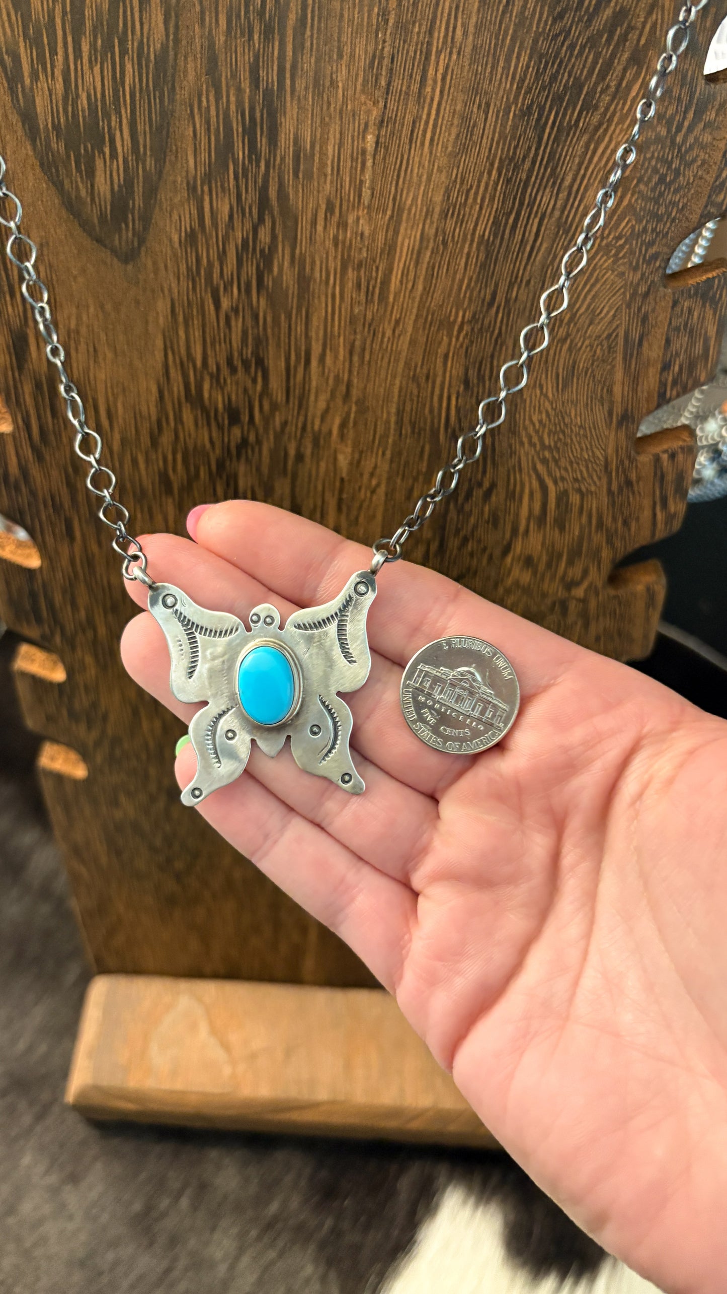 TURQUOISE BUTTERFLY NECKLACE