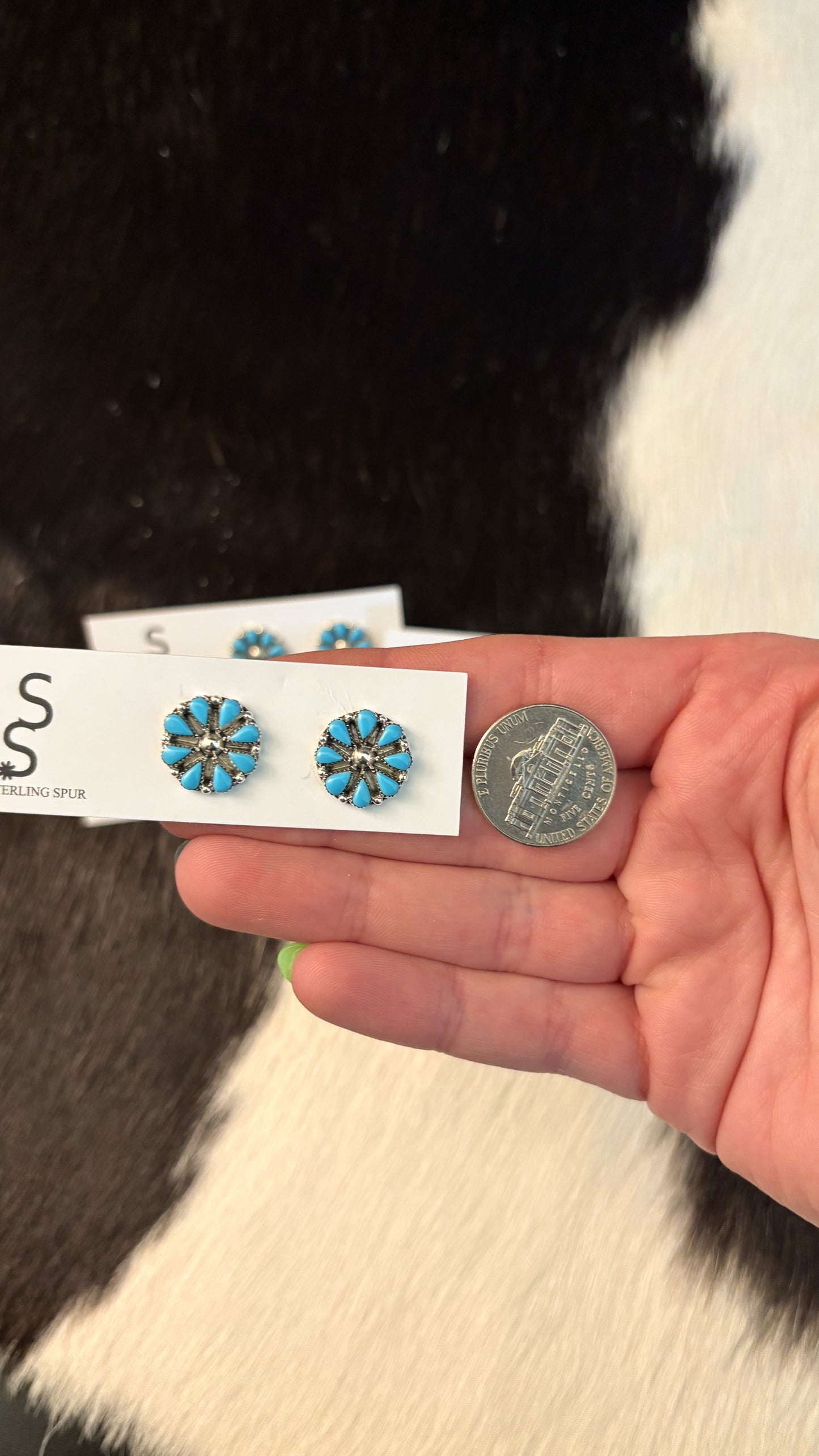 MINI TURQUOISE CLUSTER EARRINGS
