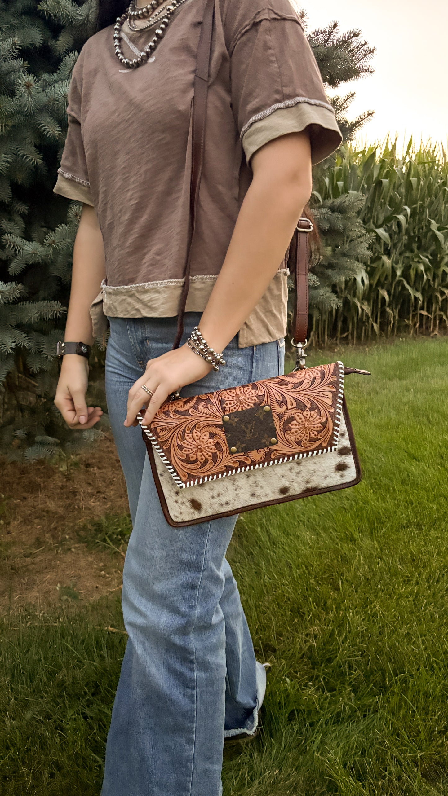 UPCYCLED LV CROSSBODY BAG - STYLE 6