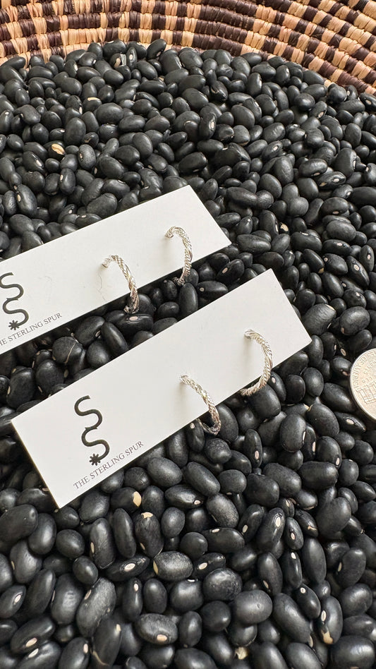 POLISHED DOUBLE TWIST ROPE HOOPS