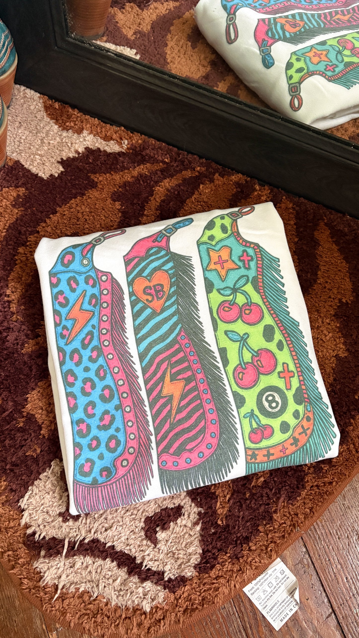 NEON CHAPS CREWNECK