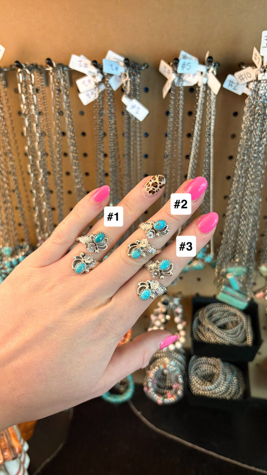 ADJUSTABLE KINGMAN TURQUOISE WRAP RING