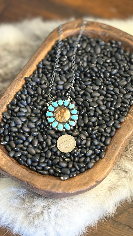 ROYSTON RIBBON TURQUOISE NECKLACE