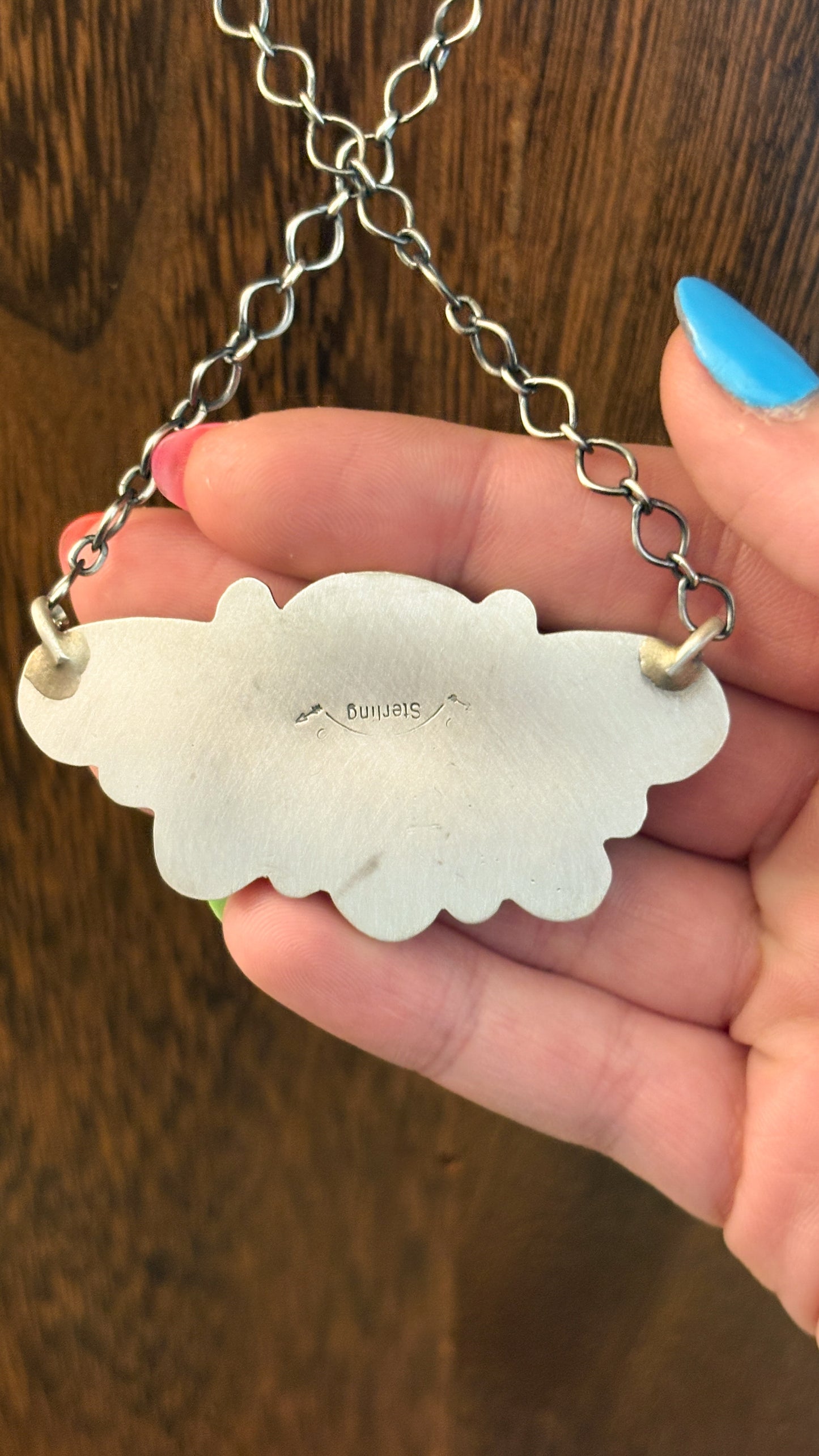 LARGE TURQUOISE HALF CLUSTER NECKLACE