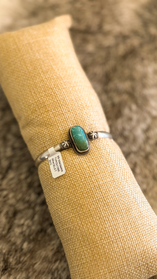 KINGMAN TURQUOISE CUFF BY ANTIONETTE MARTINEZ