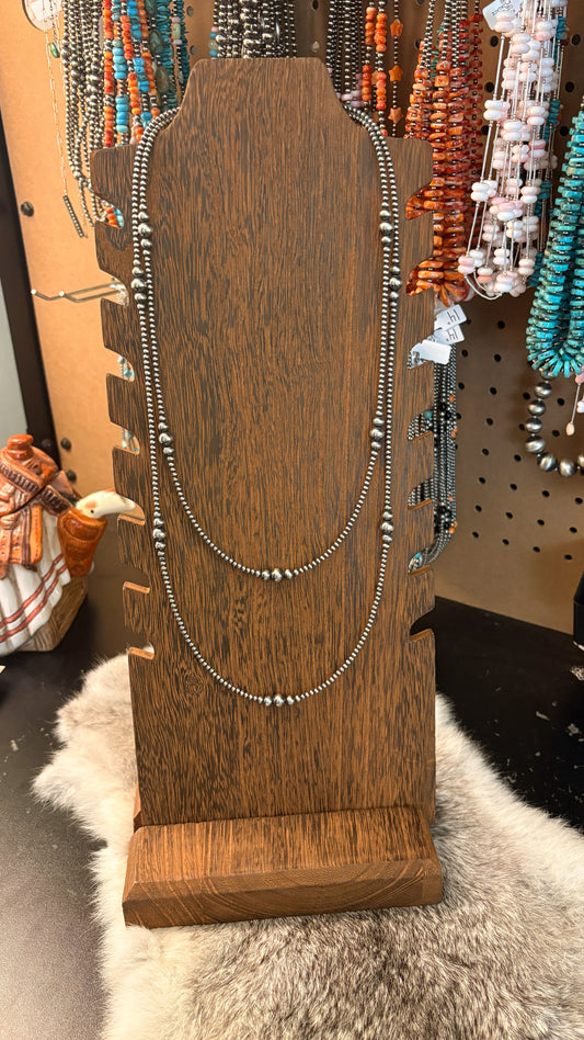 3-8MM GRADUATED STERLING SILVER PEARL NECKLACE