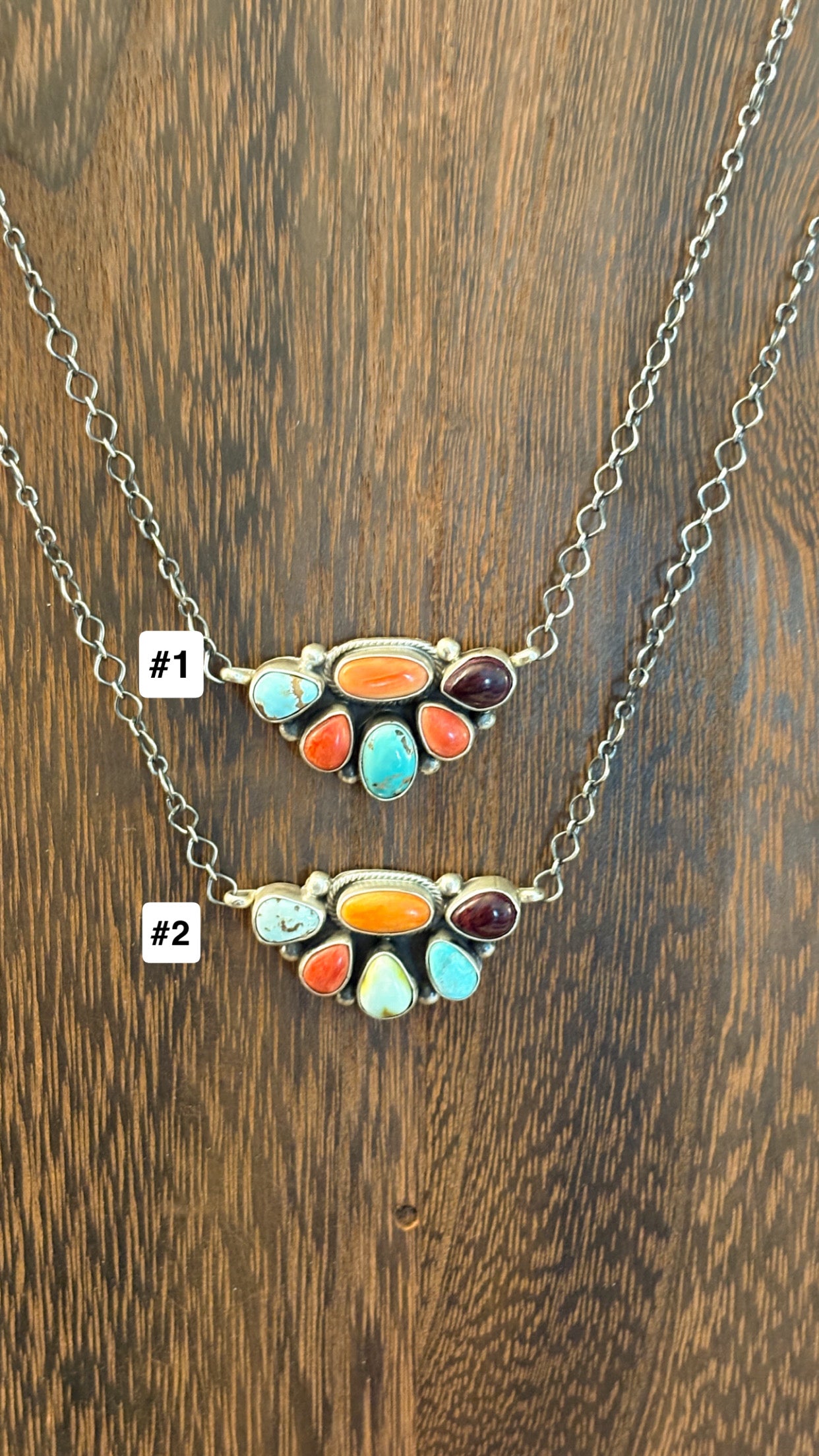 MULTI STONE HALF CLUSTER NECKLACE BY GWENAVER JOE