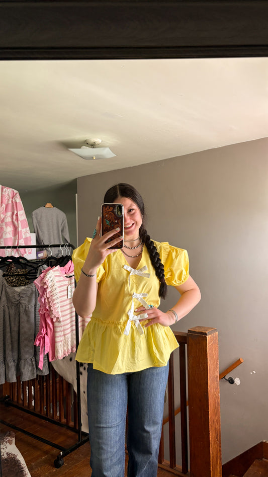 YELLOW TIE TOP