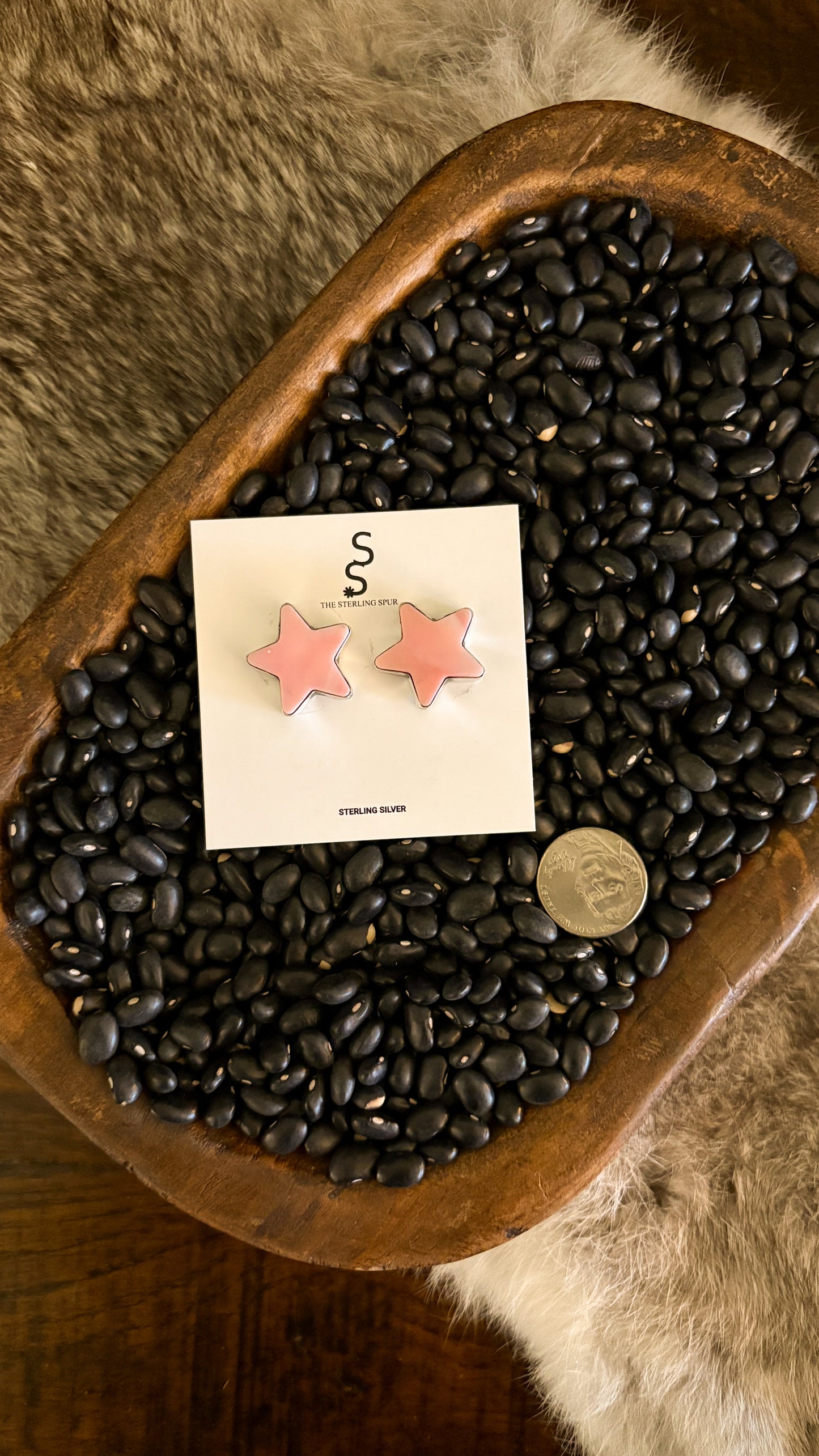 PINK CONCH STAR STATEMENT EARRINGS