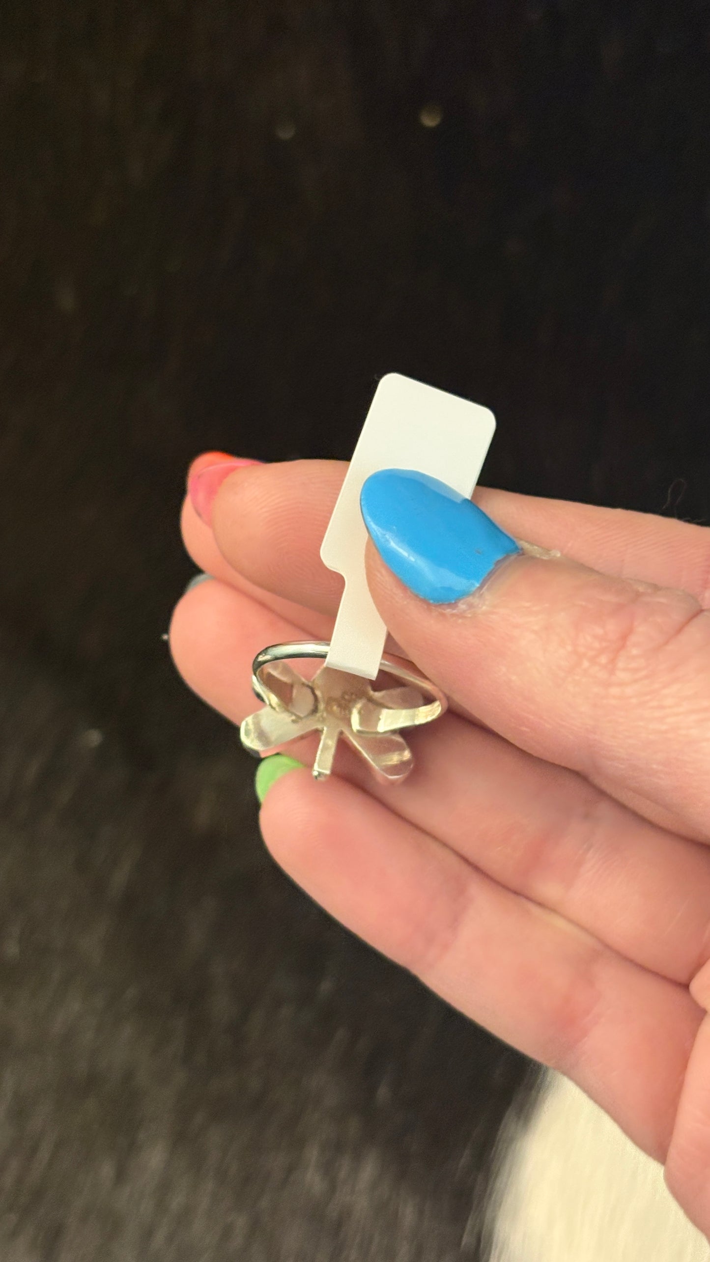 ZUNI TURQUOISE DRAGONFLY RING SWAIN CHARLIE