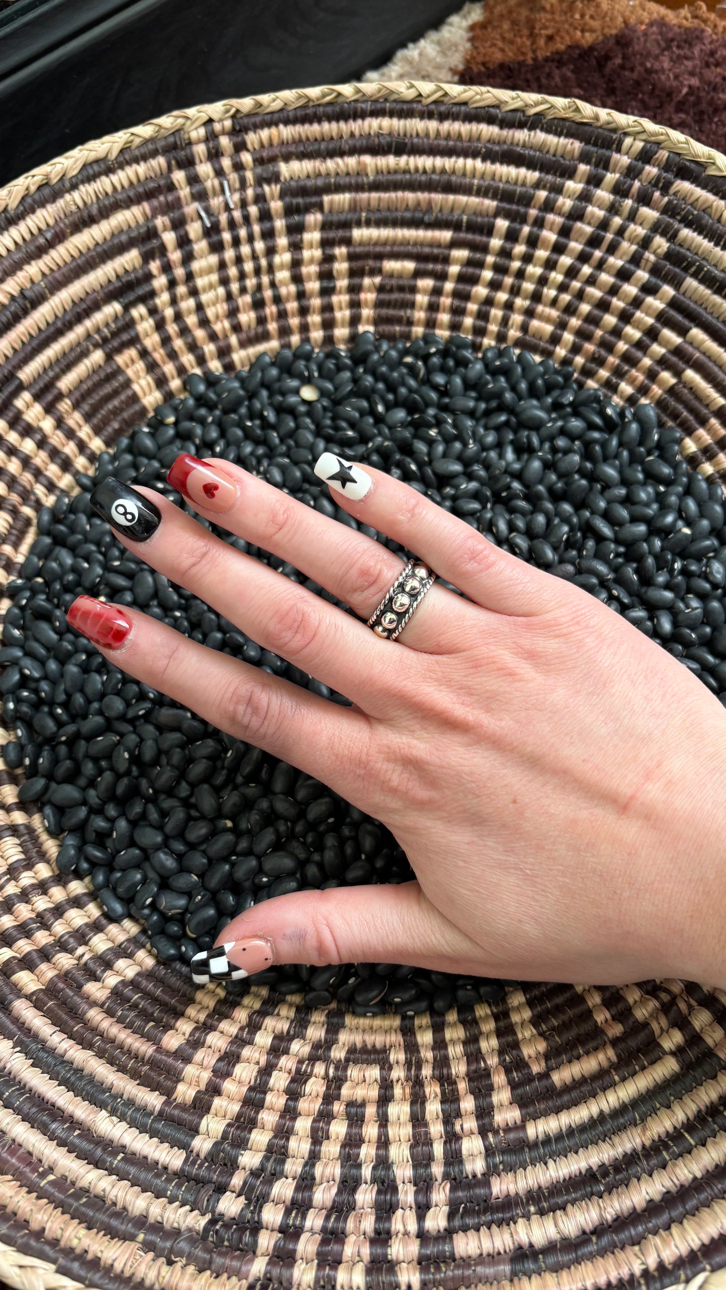 5MM BALL BAND RING - 8MM WIDE BAND