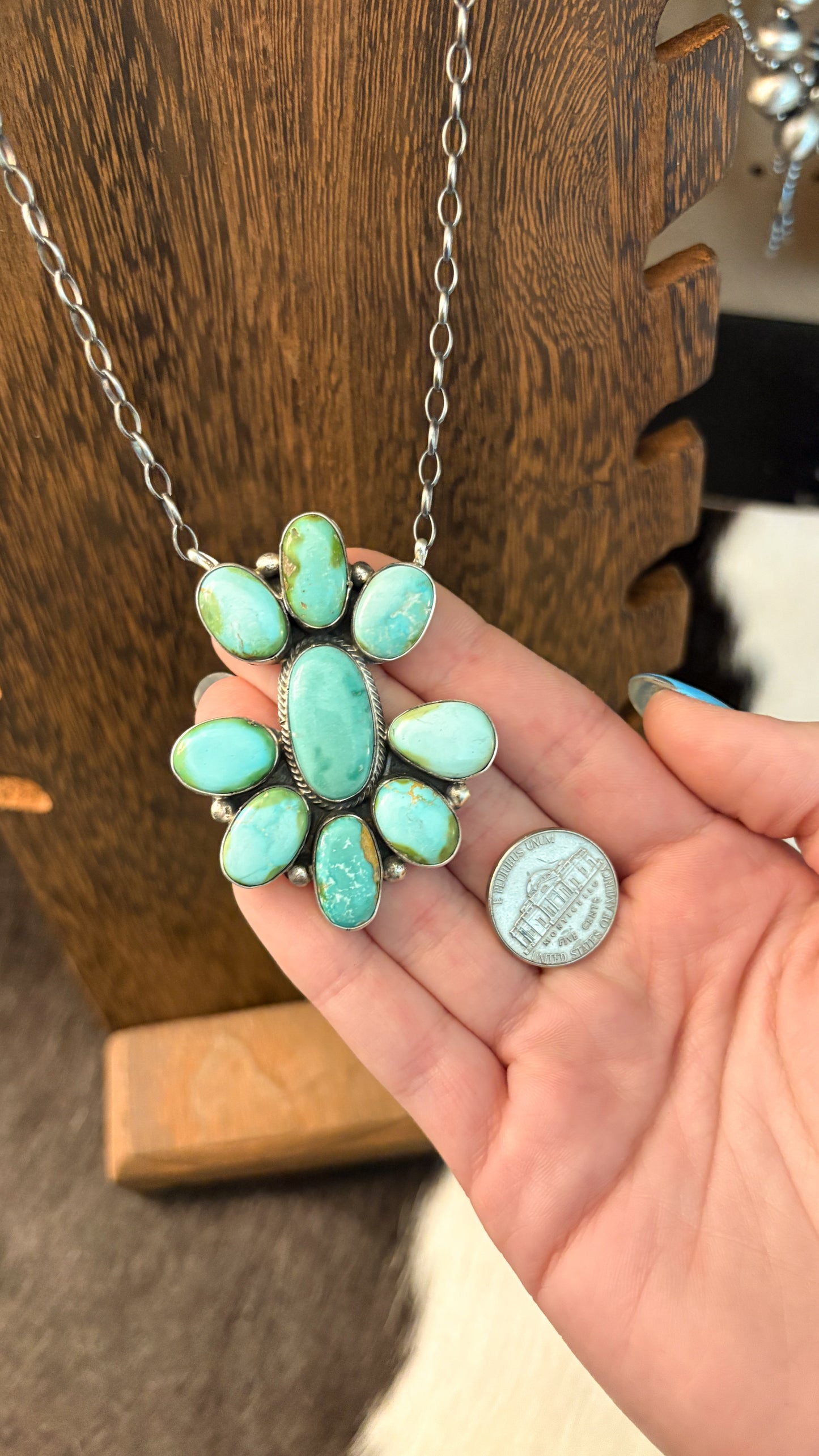 SONORAN GOLD TURQUOISE CLUSTER NECKLACE BY JOHN SKEETS