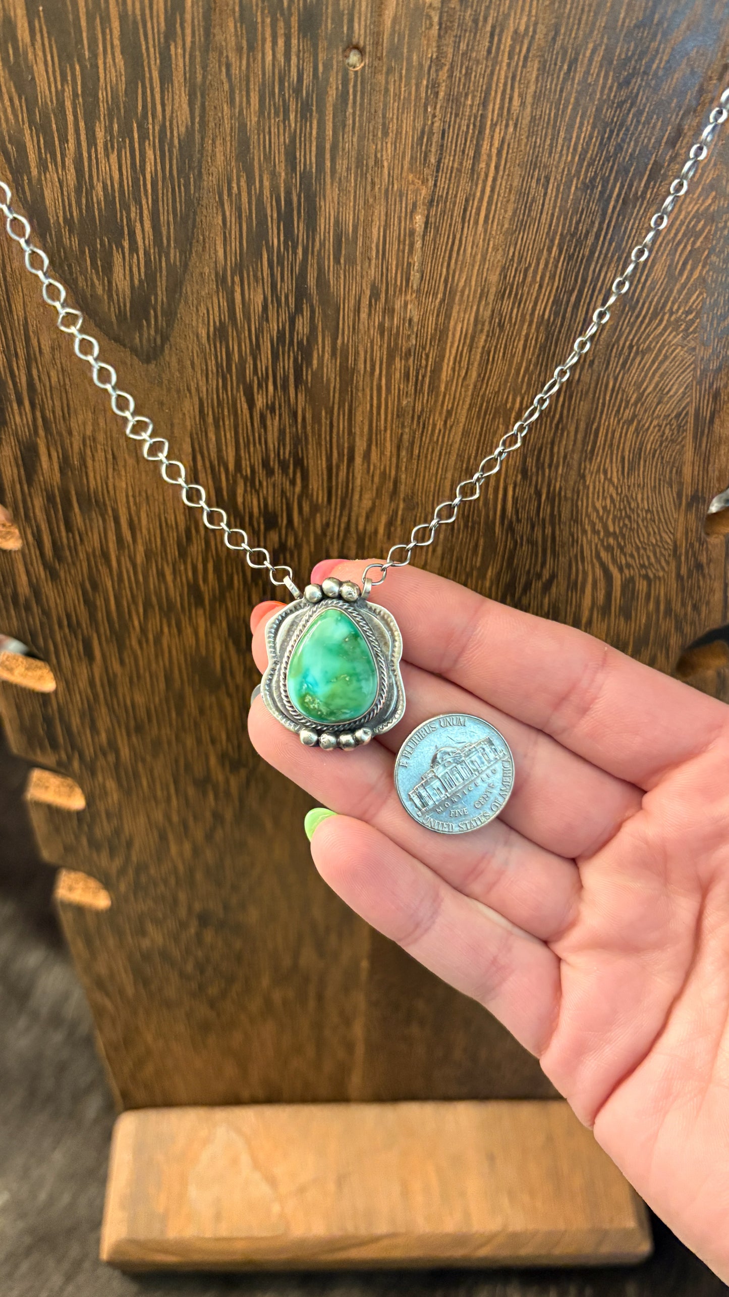 SONORAN GOLD TURQUOISE NECKLACE W BALL DETAIL